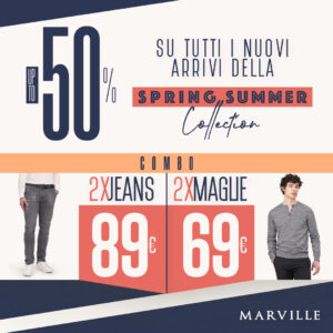 “Corri da Marville ed acquista la combo 2 maglie a 69€ o 2 jeans a 89€! – promo terminata